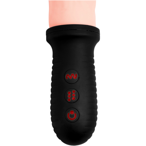 8x Auto Pounder Vibrating and Thrusting Dildo With Handle - Flesh