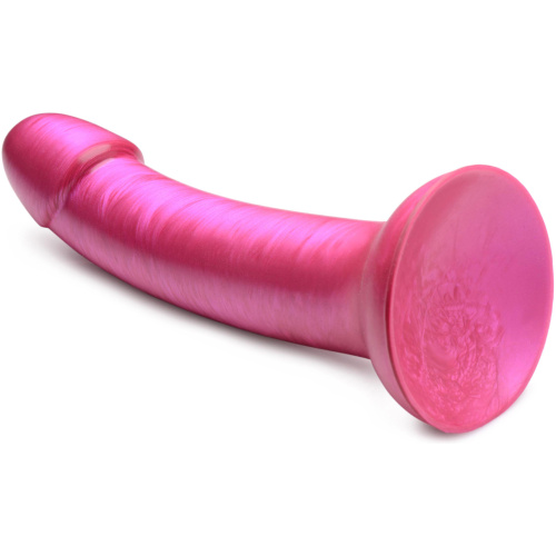 G-Tastic 7 Inch Metallic Silicone Dildo - Pink