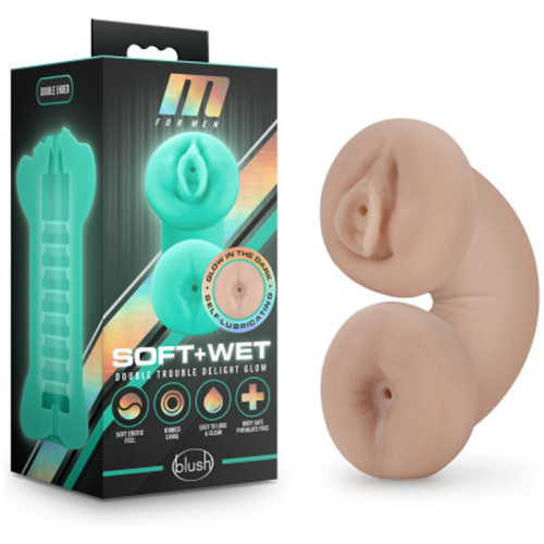 M for Men - Soft and Wet - Double Trouble Glow in the Dark - Vanilla