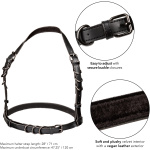 Euphoria Collection Plus Size Halter Buckle Harness - Black