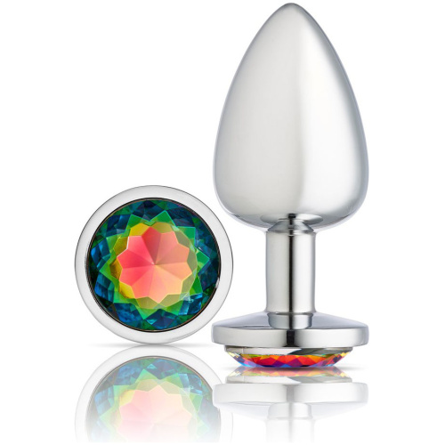 Cloud 9 Novelties Gems Silver Chromed Anal Plug - Large