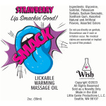 Smack Warming and Lickable Massage Oil - Strawberry 2 Oz