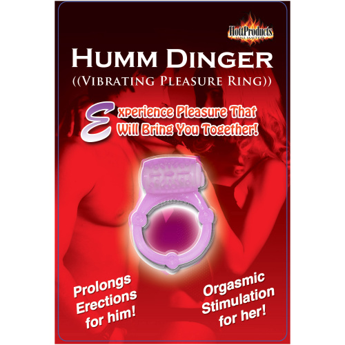 Humm Dinger Vibrating Penis Ring Clitoral Stiimulator - Purple