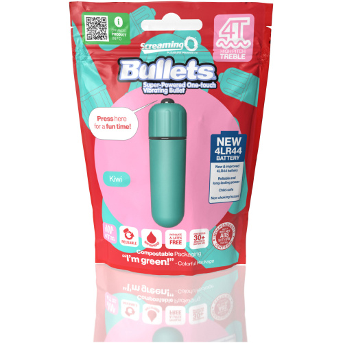 Screaming O 4t - Bullet - Super Powered One Touch Vibrating Bullet - Kiwi