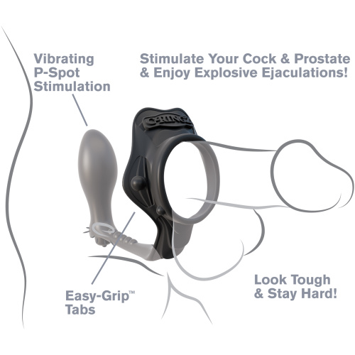 Fantasy C-Ringz Rock Hard Ass Gasm - Black