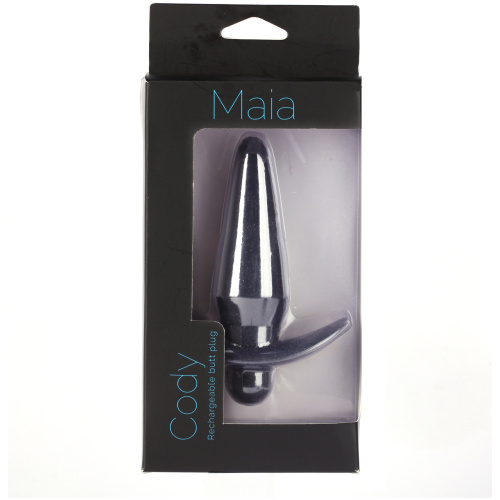 Cody Silicone Vibrating Anal Plug - Black