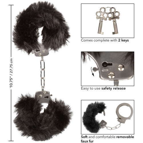 Ultra Fluffy Furry Cuffs - Black