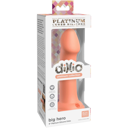 Dillio Platinum - Big Hero 6 Inch Dildo - Peach
