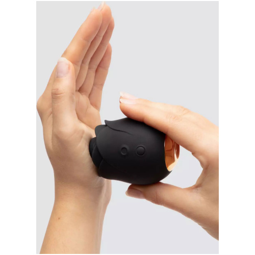 Fifty Shades of Grey Black Rose Silicone Clitoral Suction Stimulator - Black