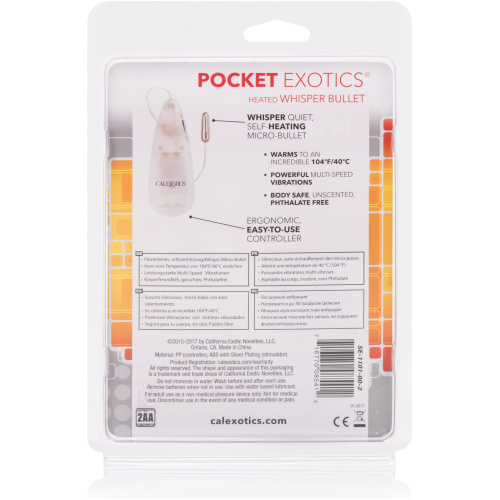 Pocket Exotics Heated Whisper Bullet - Clear