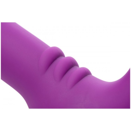 Royal Revolver Vibrating Strapless Strap- on Dildo - Purple