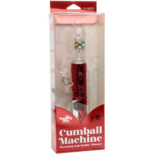 Naughty Bits Cumball Machine Thrusting Jack  Rabbit Vibrator - Red