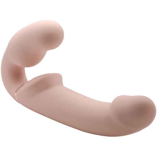World's 1st Remote Control Inflatable Ergo-Fit Strap-on - Flesh