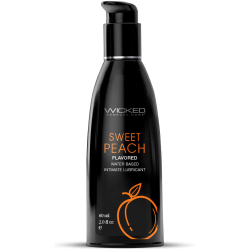 Aqua Sweet Peach Flavored Water Based Intimate  Lubricant - 2 Fl. Oz.