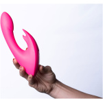 Leah USB Rechargeable Silicone 10-Function Rabbit Vibrator - Pink