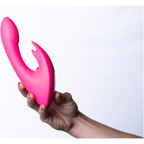 Leah USB Rechargeable Silicone 10-Function Rabbit Vibrator - Pink