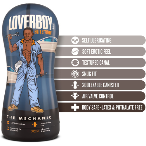 Loverboy - the Mechanic - Self Lubricating Stroker - Brown