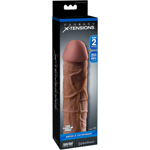 Fantasy X-Tension Mega 2-Inch Extension - Brown