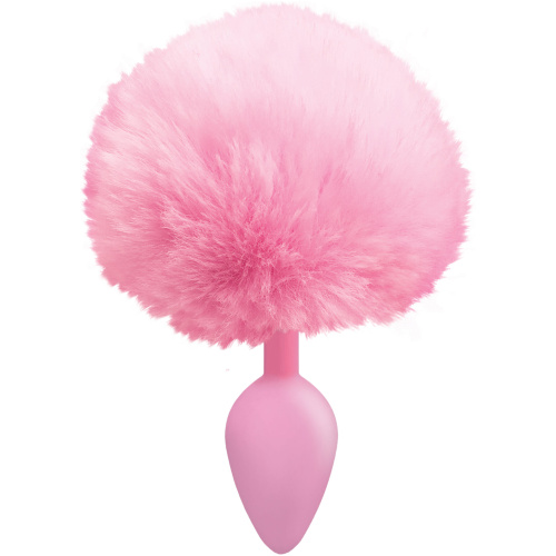 The 9's Cottontails Silicone Bunny Tail Butt Plug - Pink
