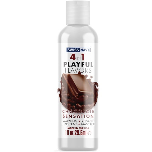 Swiss Navy 4-in-1 Playful Flavors - Chocolate Sensation - 1 Fl. Oz.