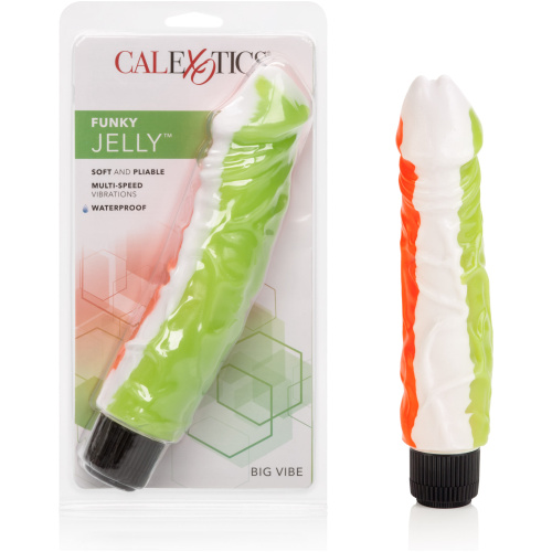 Funky Jelly Vibe 8 Inches - Orange/green