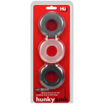 Hunkyjunk Huj3 C-Ring 3 Pk - Tar / Multi