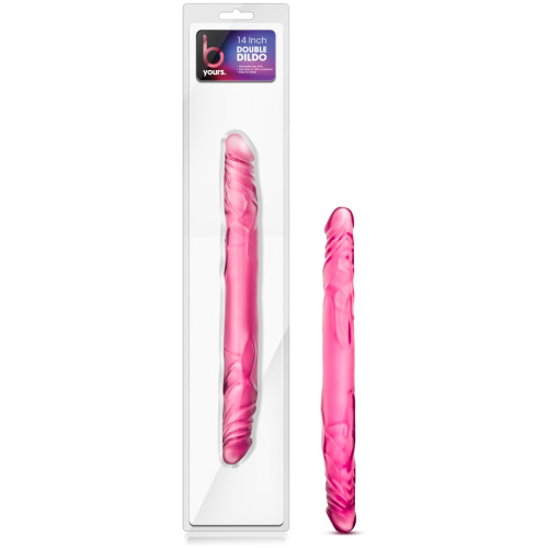 B Yours 14 Inch Double Dildo - Pink