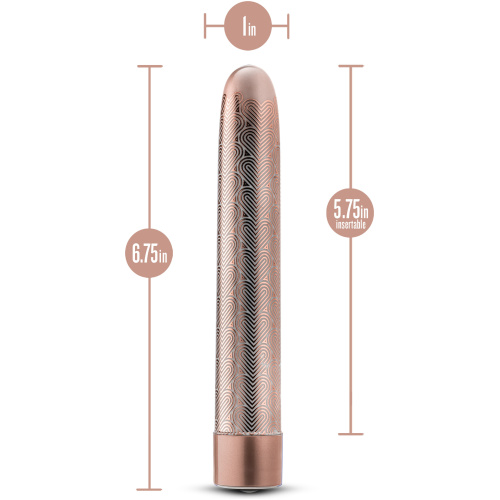 The Collection - Lattice - 7 Inch Rechargeable Vibe - Rose Gold
