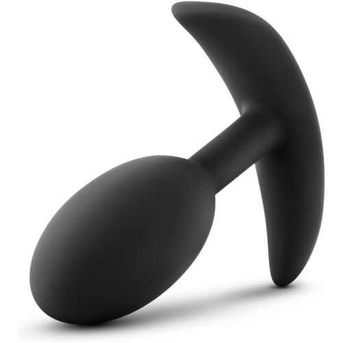 Anal Adventures - Platinum - Silicone Vibra Slim Plug -Medium - Black