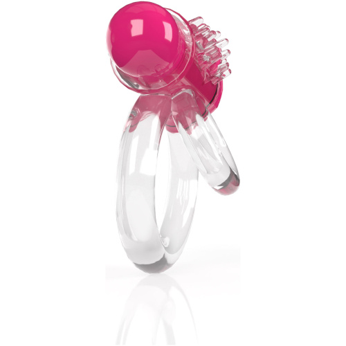 Screaming O 4b - Double O Super Powered Vibrating Double Ring - Strawberry