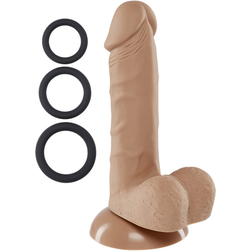 Pro Sensual Series 6 Inch Silicone Pro Odorless Dong - Tan