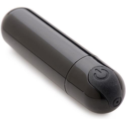 10x Rechargeable Vibrating Metallic Bullet - Black