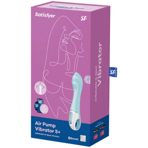 Satisfyer Air Pump Vibrator 5 Plus Inflatable G-Spot Vibrator - Blue