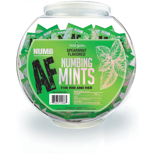 Numb Af - Spearmint Flavored Numbing Mints -  Display - 100 Pcs