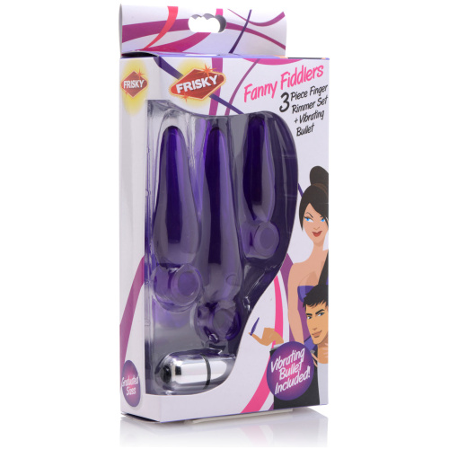 Fanny Fiddlers 3 Piece Finger Rimmer Set With Vibrating Bullet