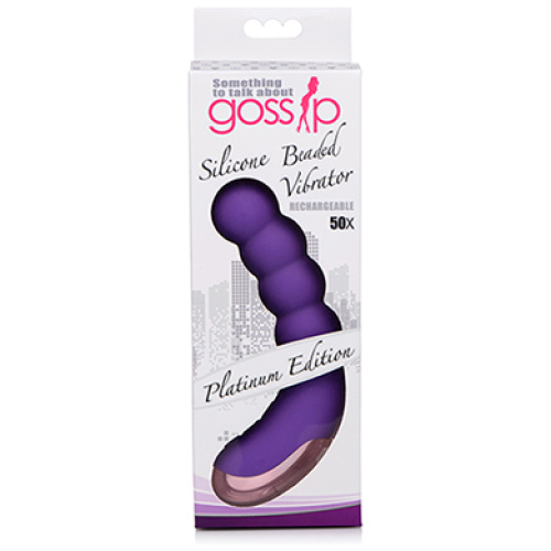 Silicone Beaded Vibrator - Violet