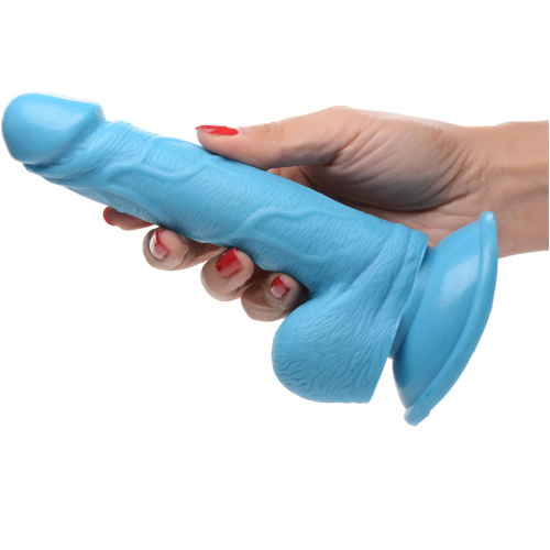 Pop Pecker 6.5 Inch Dildo With Balls - Blue