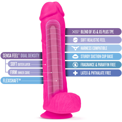 Au Naturel - Bold - Big John - 11 Inch Dildo - Pink