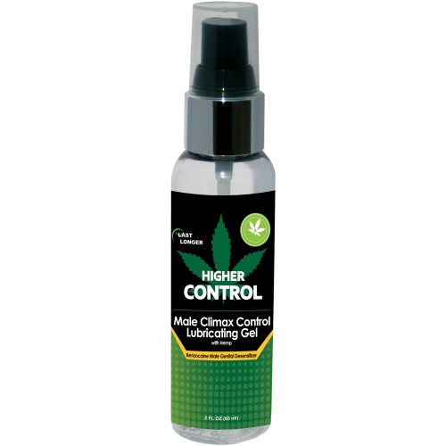 Higher Control Male Climax Control Lubricating Gel With Hemp - 2 Fl. Oz. / 60 ml