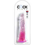 King Cock Clear 8 Inch - Pink