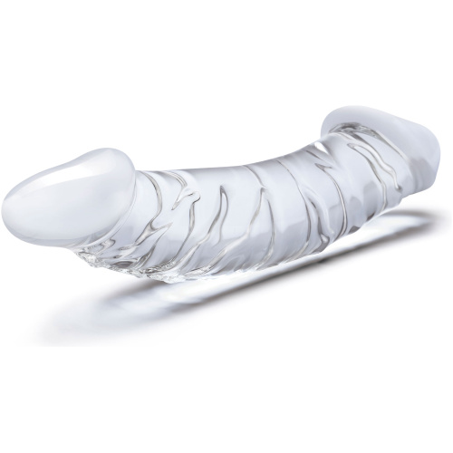 10.5 Inch Girthy Realistic Glass Double Dong -  Clear