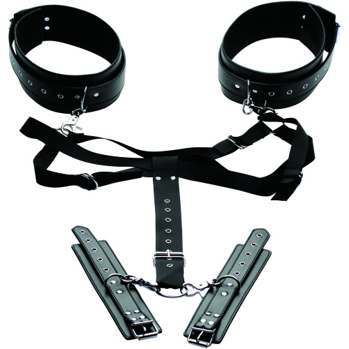 Acquire Easy Access Thigh Harness With Wrist Cuffs