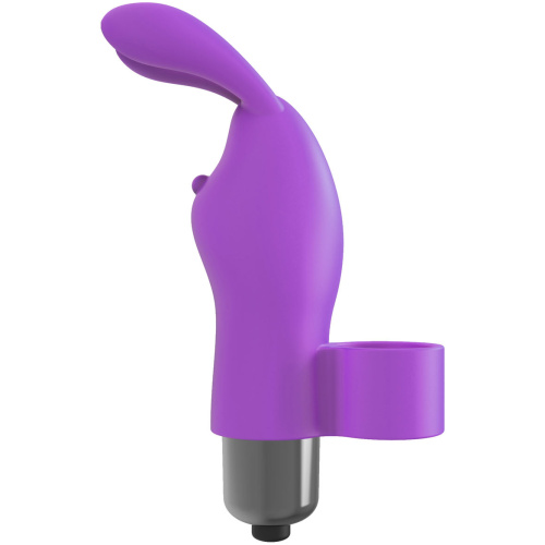 The 9's Flirt Finger Bunny Finger Vibrator - Purple