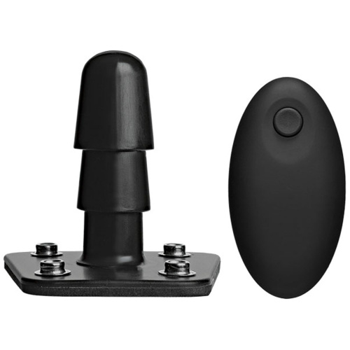 Vac-U-Lock - Vibrating Plug With Snaps & Wireless Remote - Black