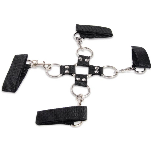 7 Pc Hogtie and Ball Gag Kit - Black
