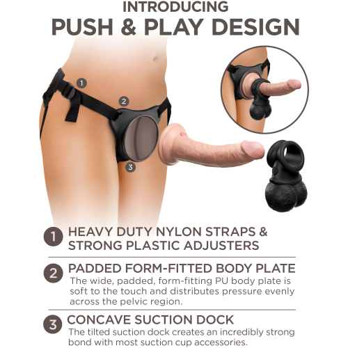 King Cock Elite Ultimate Vibrating Silicone Body Dock Kit