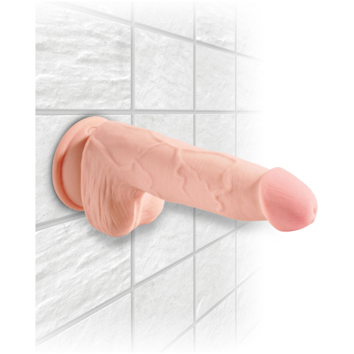 King Cock Plus Triple Density 5 Inch Cock With Balls - Flesh