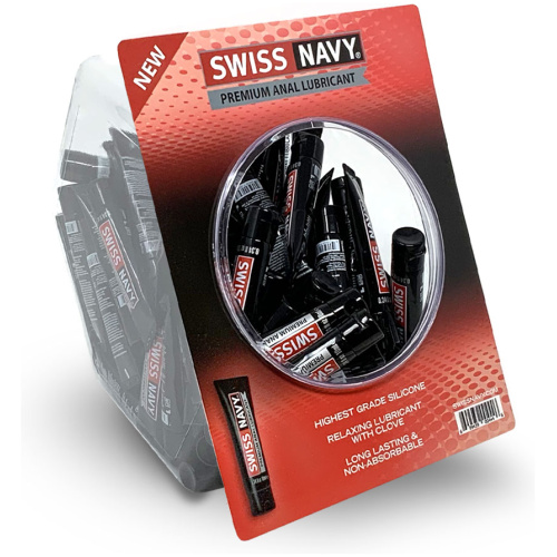 Swiss Navy Premium Silicone Anal Lubricant -100  Count Bowl - 10ml Bottles
