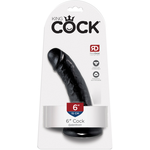 King Cock 6-Ich Cock - Black