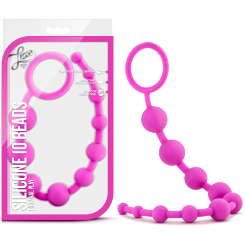 Luxe Silicone 10 Beads - Fuchsia